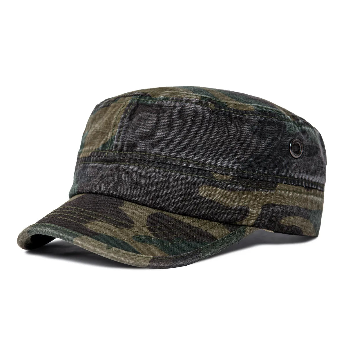 Military Cap Men Washed Cotton Fashion Design Flat Baseball Cap Size 57- 60cm