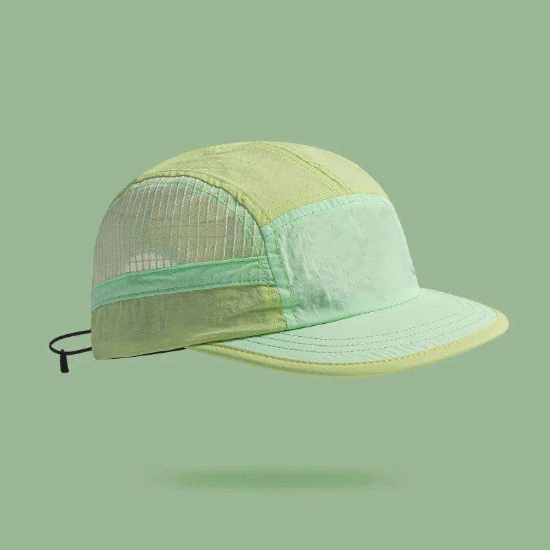 1pc Breathable Mesh Baseball Cap, Color Blocked Adjustable Sun Hat, Suitable For Outdoor Walking And Daily Wear, Unisex Adjustable Daily Hat