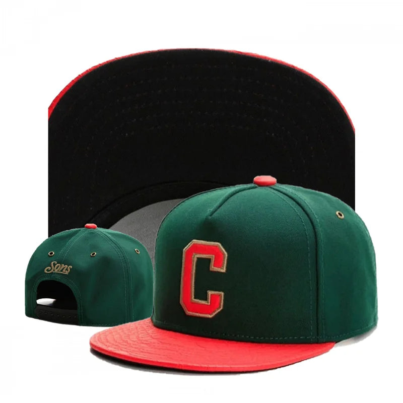 C Letter Embroidered Knight Snapback Cap