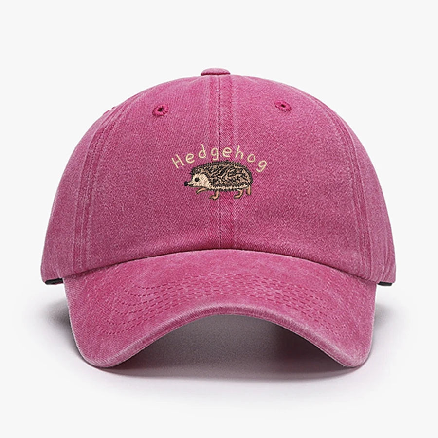 Mini Hedgehog Embroidery Cotton Baseball Caps For Men Women Washed Vintage Hat Sports Fishing Trucker Summer Autumn Peaked Cap