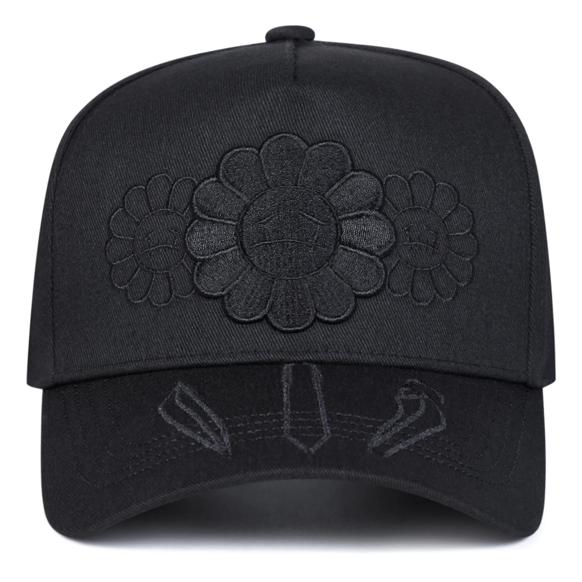 Sunflower Embroidery Adjustable Outdoor Baseball Cap