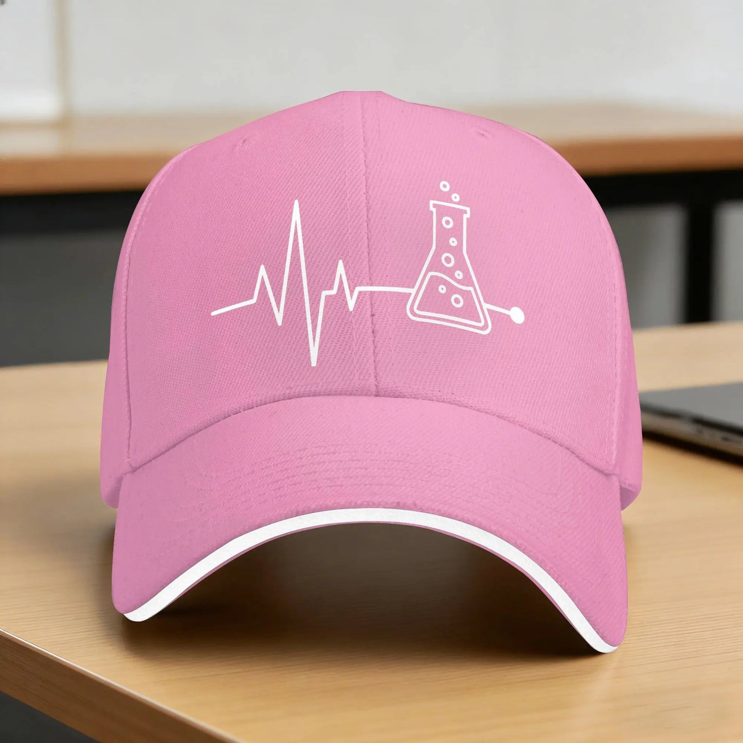 Heartbeat Chemistry Retro Trucker Baseball Cap