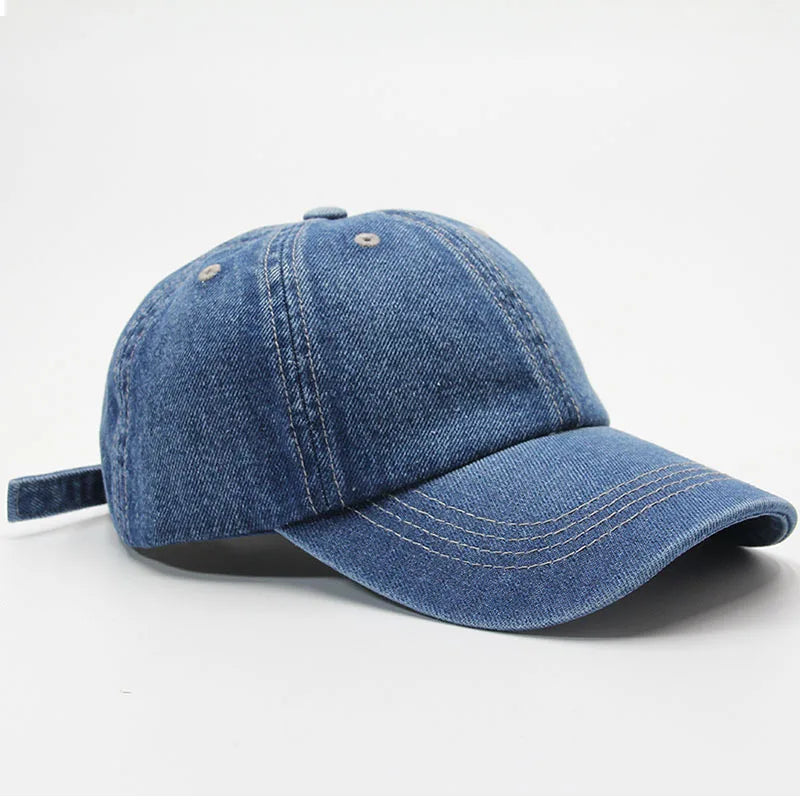 Vintage Denim Cotton Snapback Baseball Cap