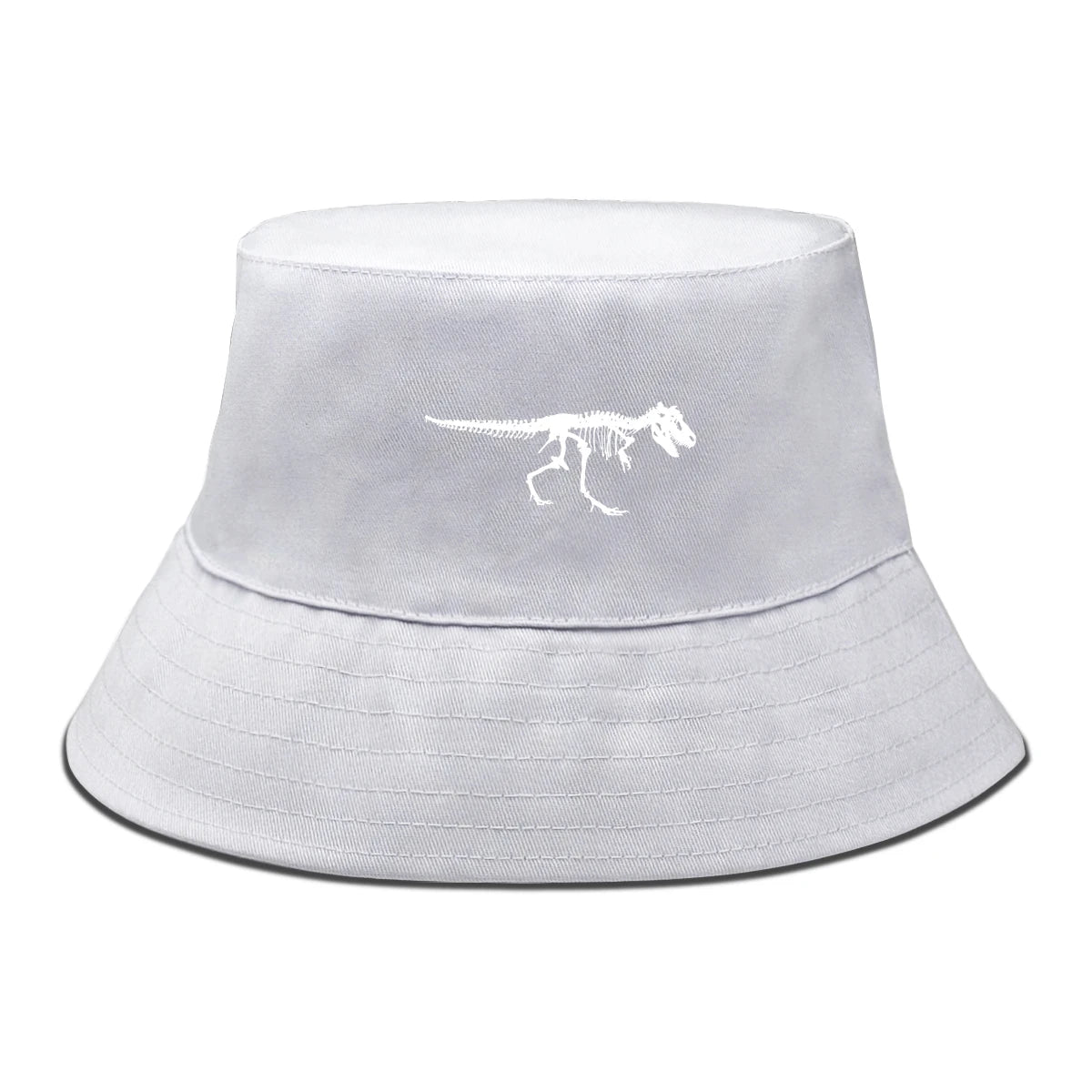 Skeleton Dinosaur Print Bucket Hat