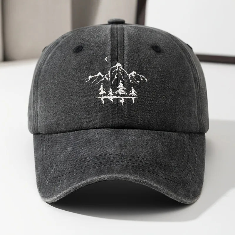 Mountain Moon Graphic Baseball Cap