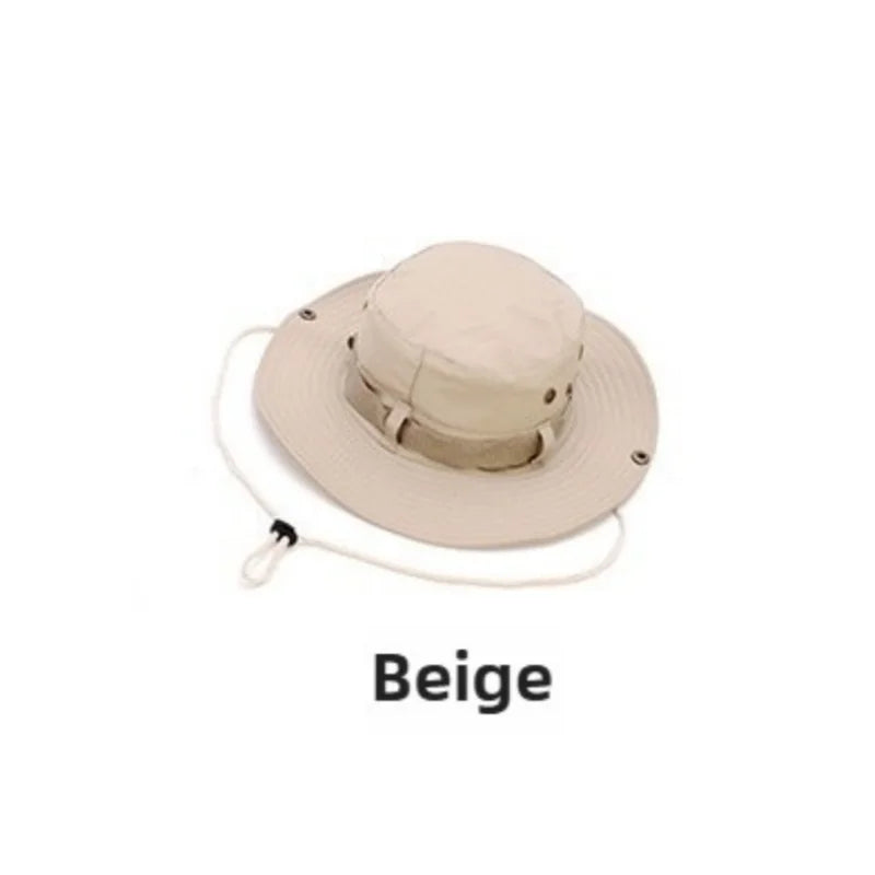 Korean Camouflage Wide Brim Outdoor Bucket Hat