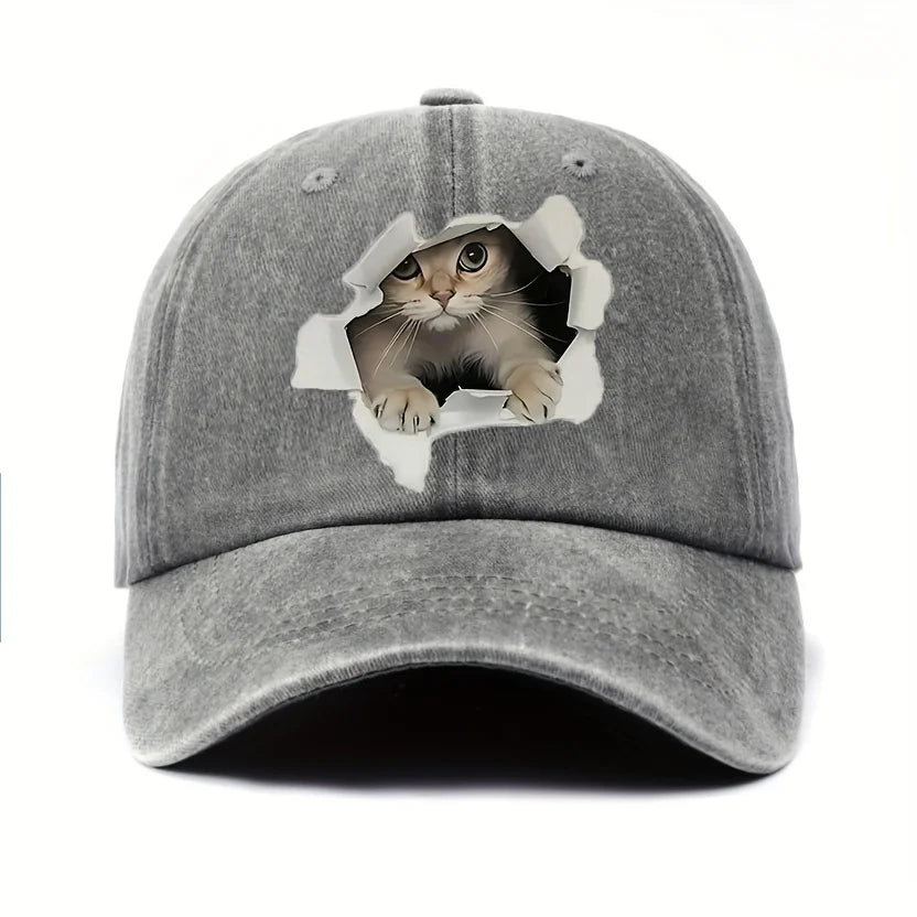 Funny Cat Lover Sun Baseball Cap