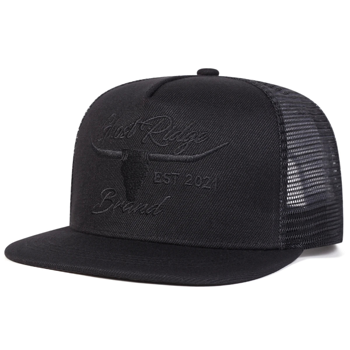 Unisex Bullhead Embroidered Snapback Cap