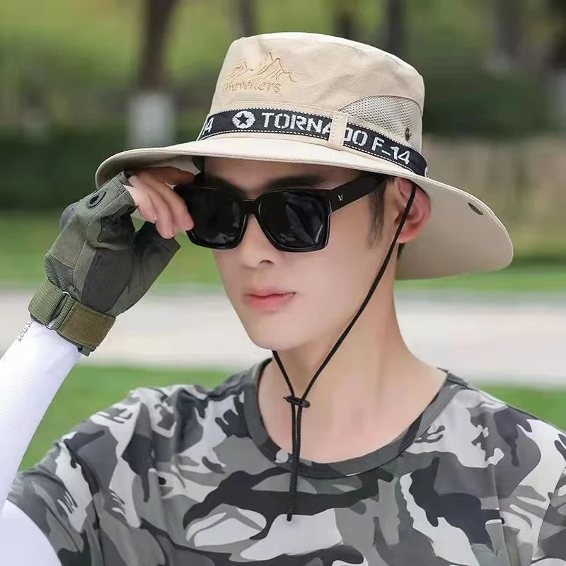 Wide Brim Outdoor Sun Protection Bucket Hat