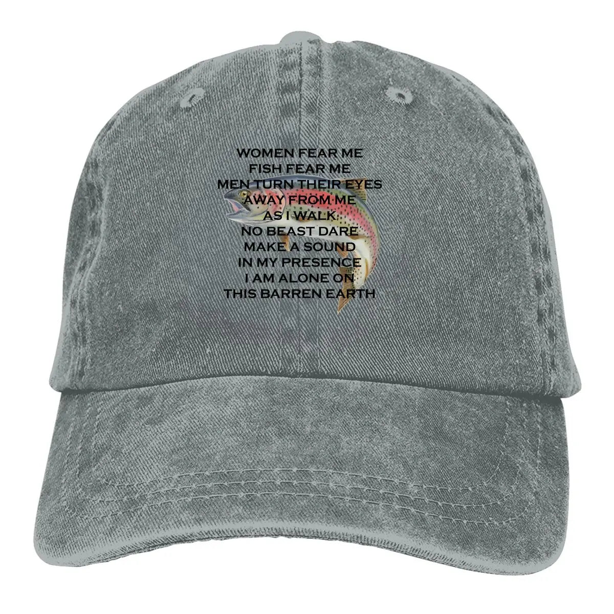Fish Fear Me Funny Baseball Cap
