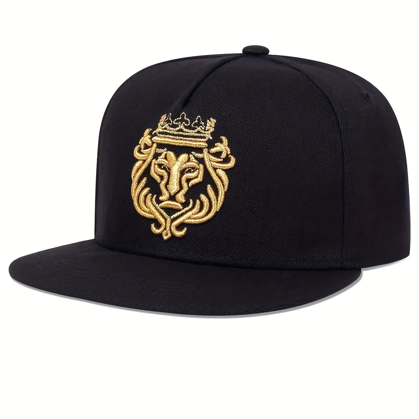 Men Women Lion Embroidered Snapback Cap