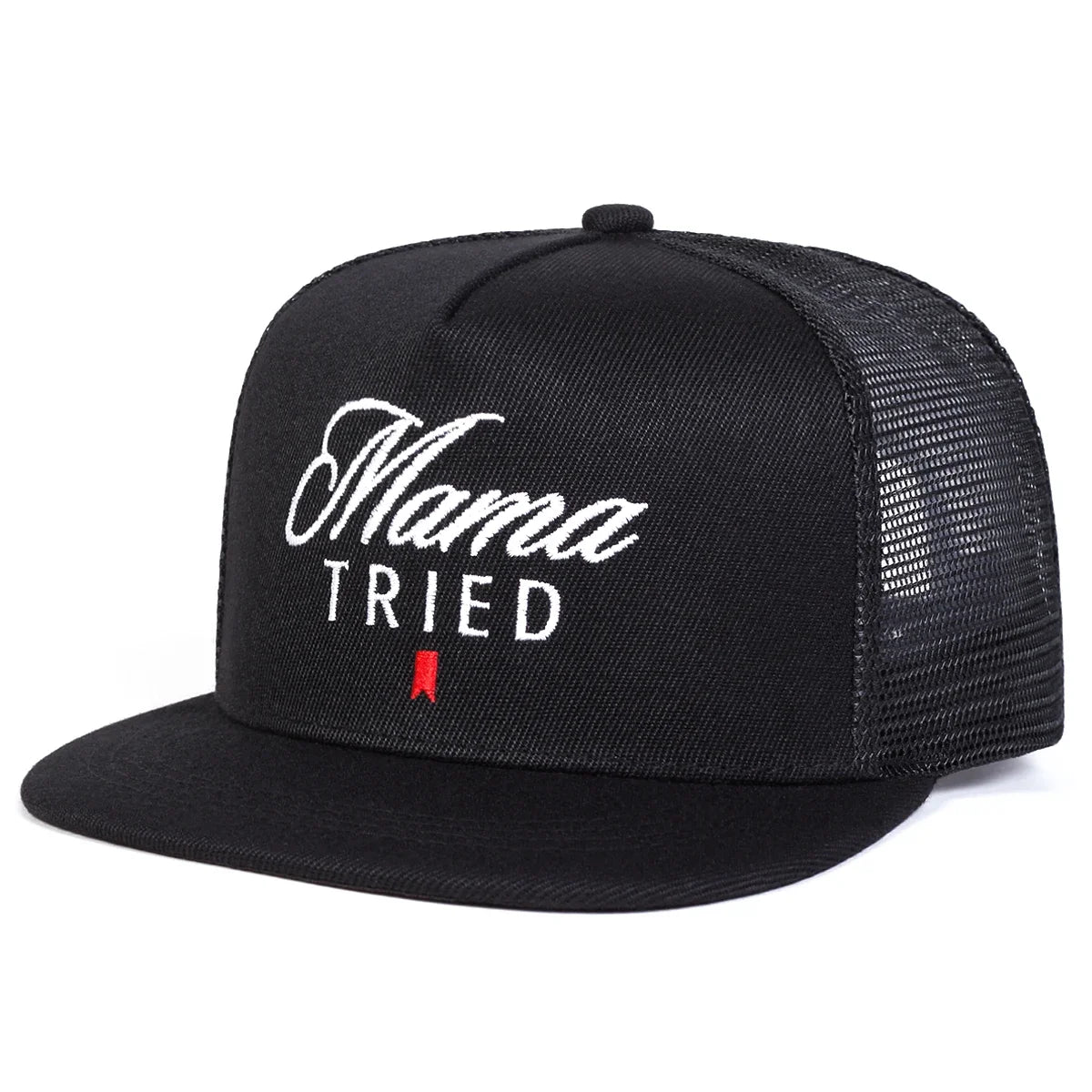 Unisex Mama Tried Embroidered Mesh Snapback Cap