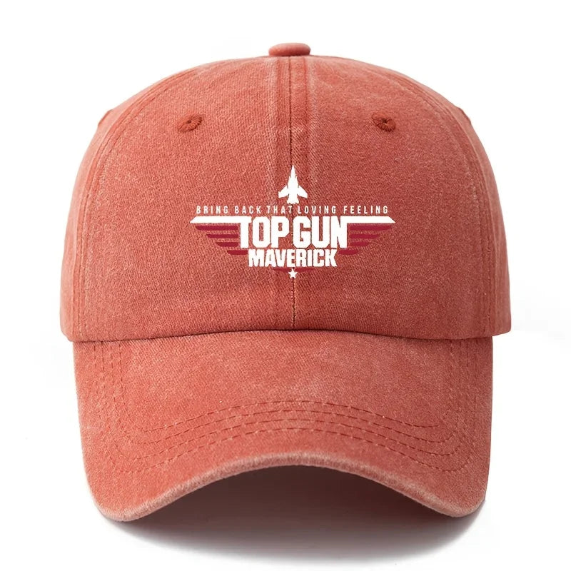 "TOP GUN MAVERICK" Men's Classic Vintage Baseball Cap, Adjustable Hat With Curved Brim, Casual Outdoor Sports