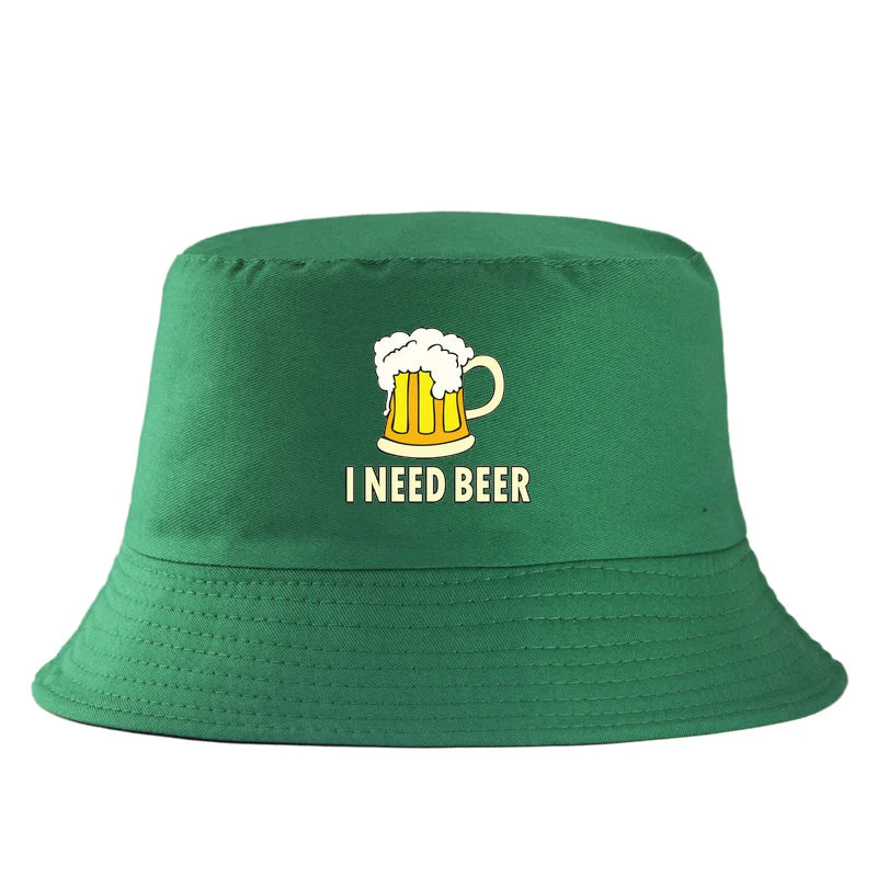 Funny Green Beer Mug Bucket Hat