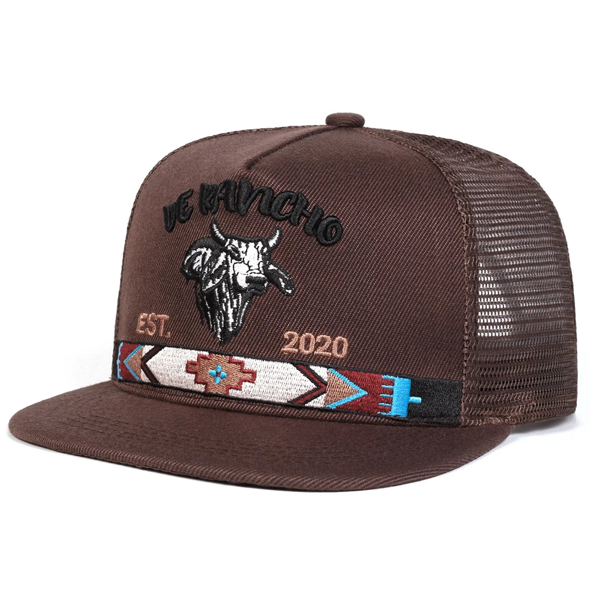 Bullhead Letter Embroidered Mesh Snapback Cap
