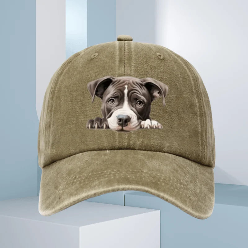 Cute Dog Print Vacation Baseball Cap