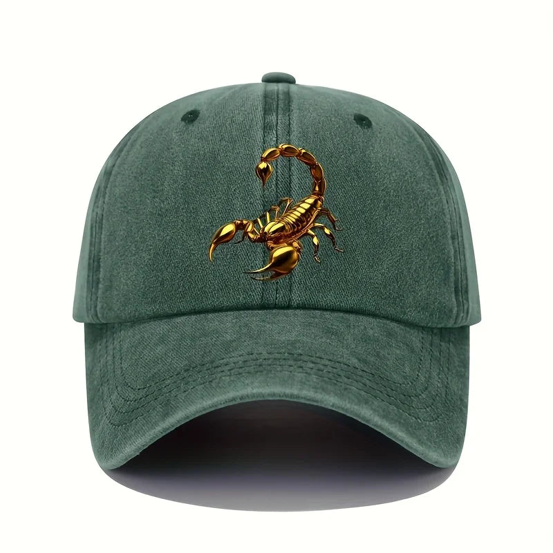 Golden Scorpion Retro Adjustable Baseball Cap