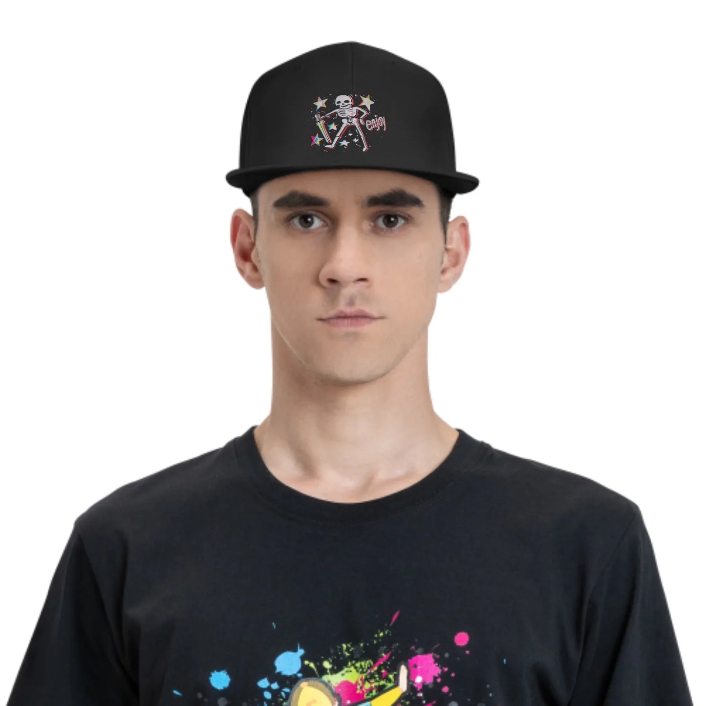 Enjoy Skull Hip Hop Graphic Snapback Cap
