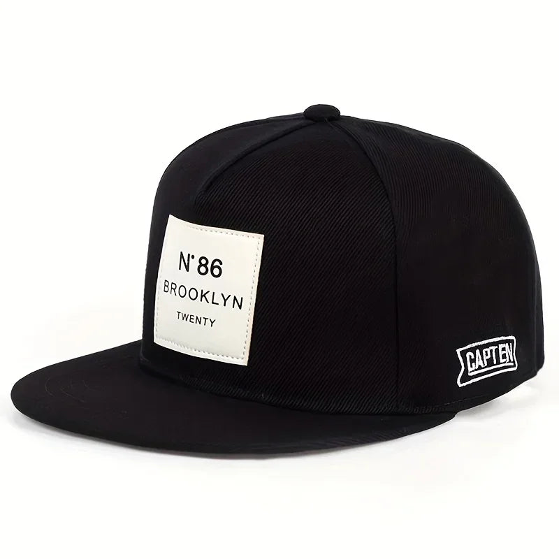 Brooklyn Label Embroidered Hip-Hop Snapback Cap