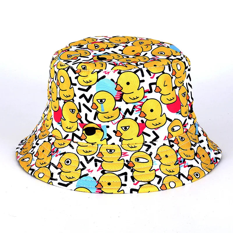 Reversible Bucket Hat Unisex Anti UV Hip Hop Street Dance Hat