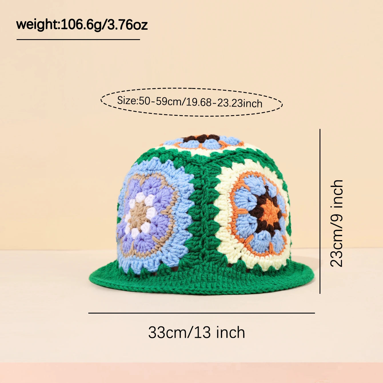 Rainbow Flower Mandala Bucket Hat