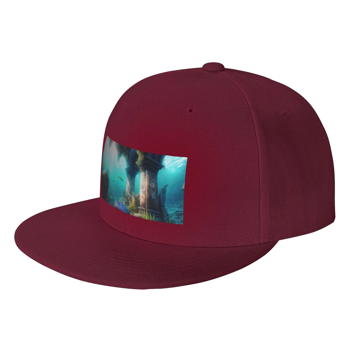 Old City Ruins Vintage Flat Brim Snapback Cap