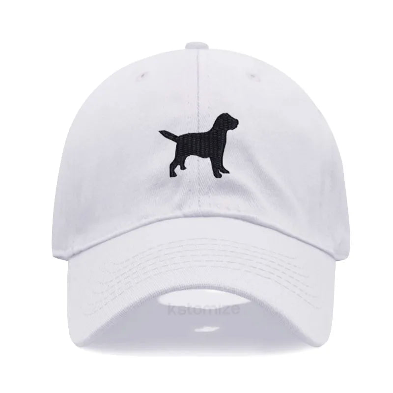 Dog Embroidered Soft Cotton Baseball Cap