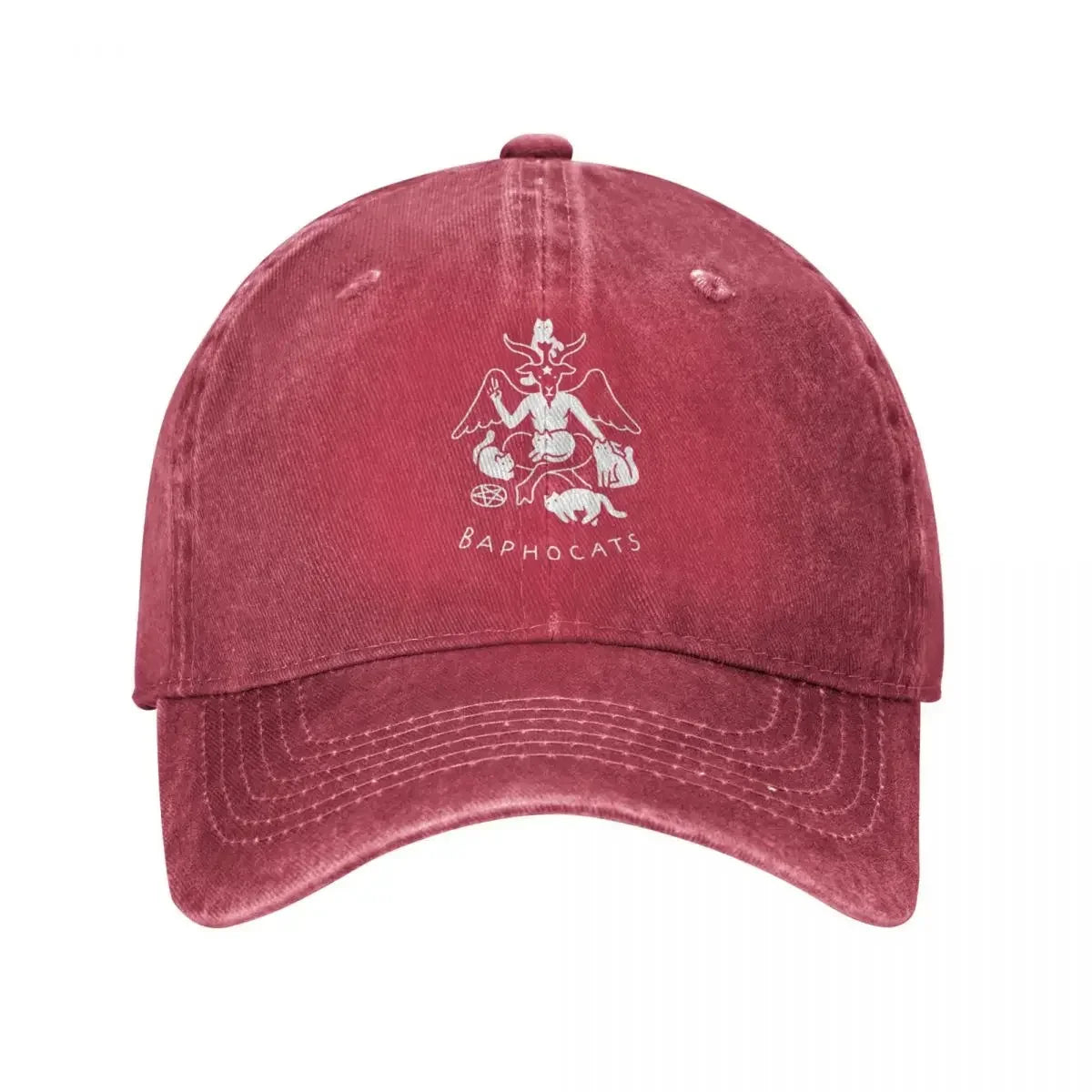 Baphocats Vintage Washed Denim Baseball Cap