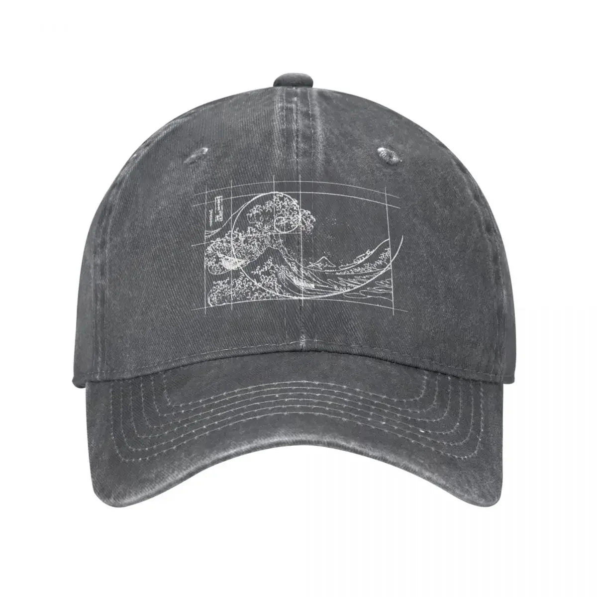 Hokusai Fibonacci Golden Ratio Baseball Cap