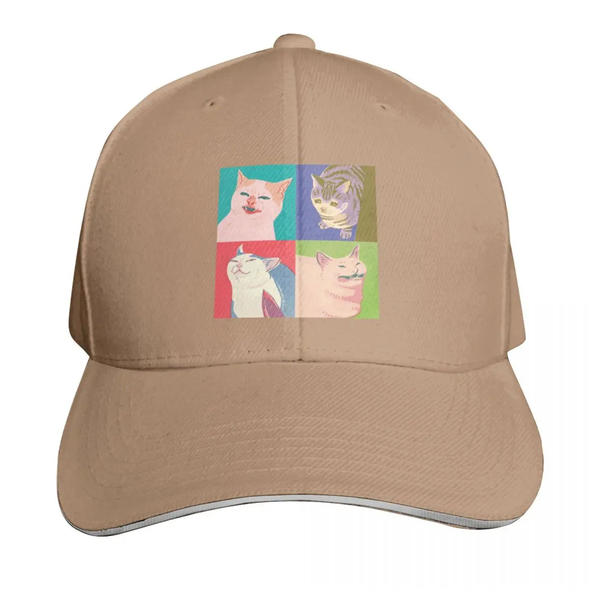 Four Meme Cats Of The Apocalypse Baseball Cap
