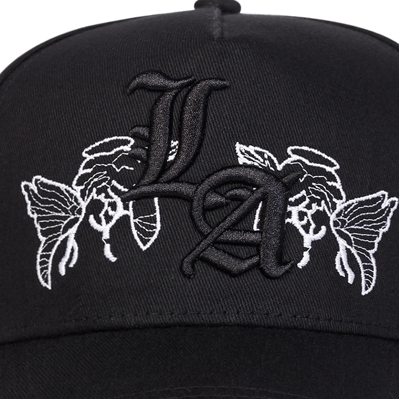 Gothic LA Butterfly Embroidery Baseball Cap