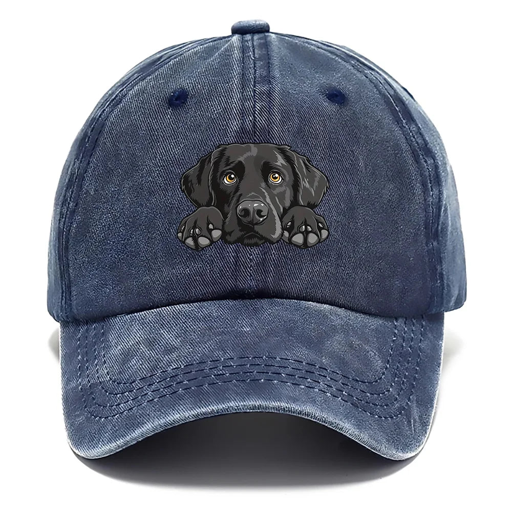 Labrador Print Washed Baseball Cap