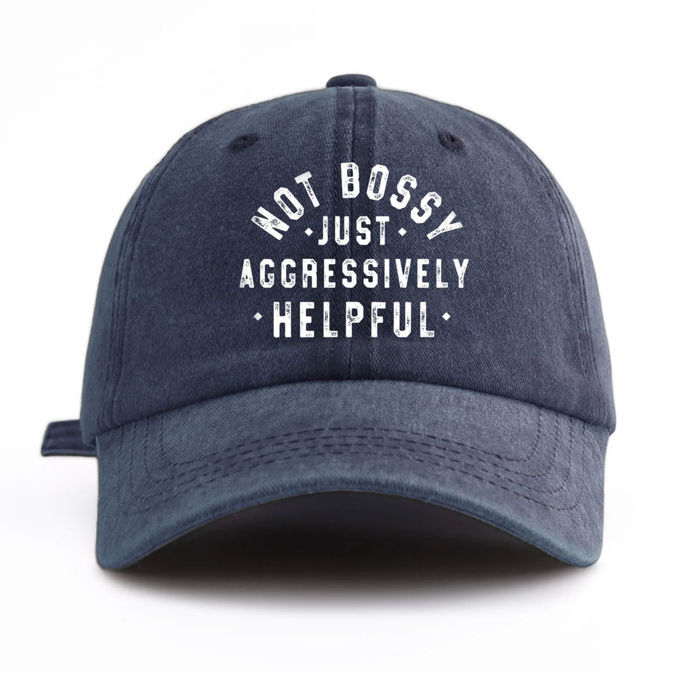 Not Bossy Washed Baseball Cap Retro