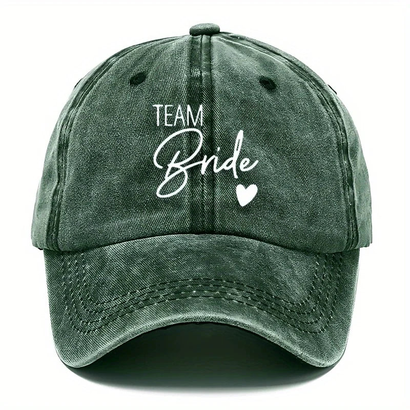 Team Bride Heart Baseball Cap