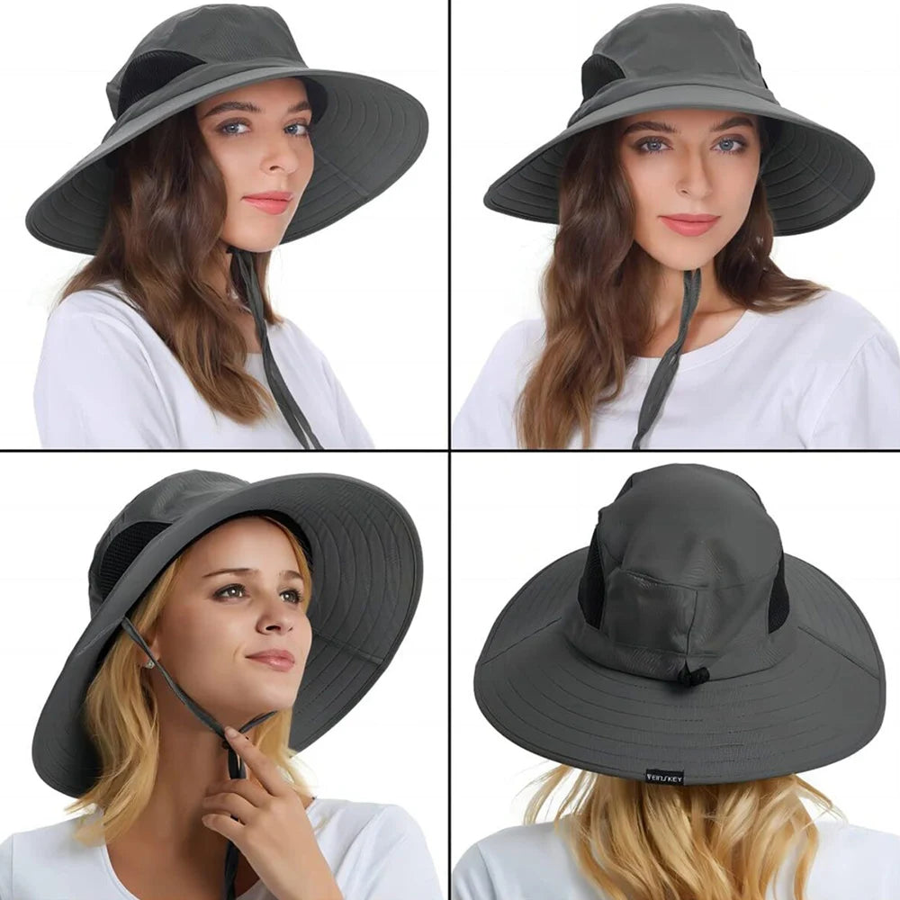 Foldable Adjustable Wide Brim Fishing Bucket Hat
