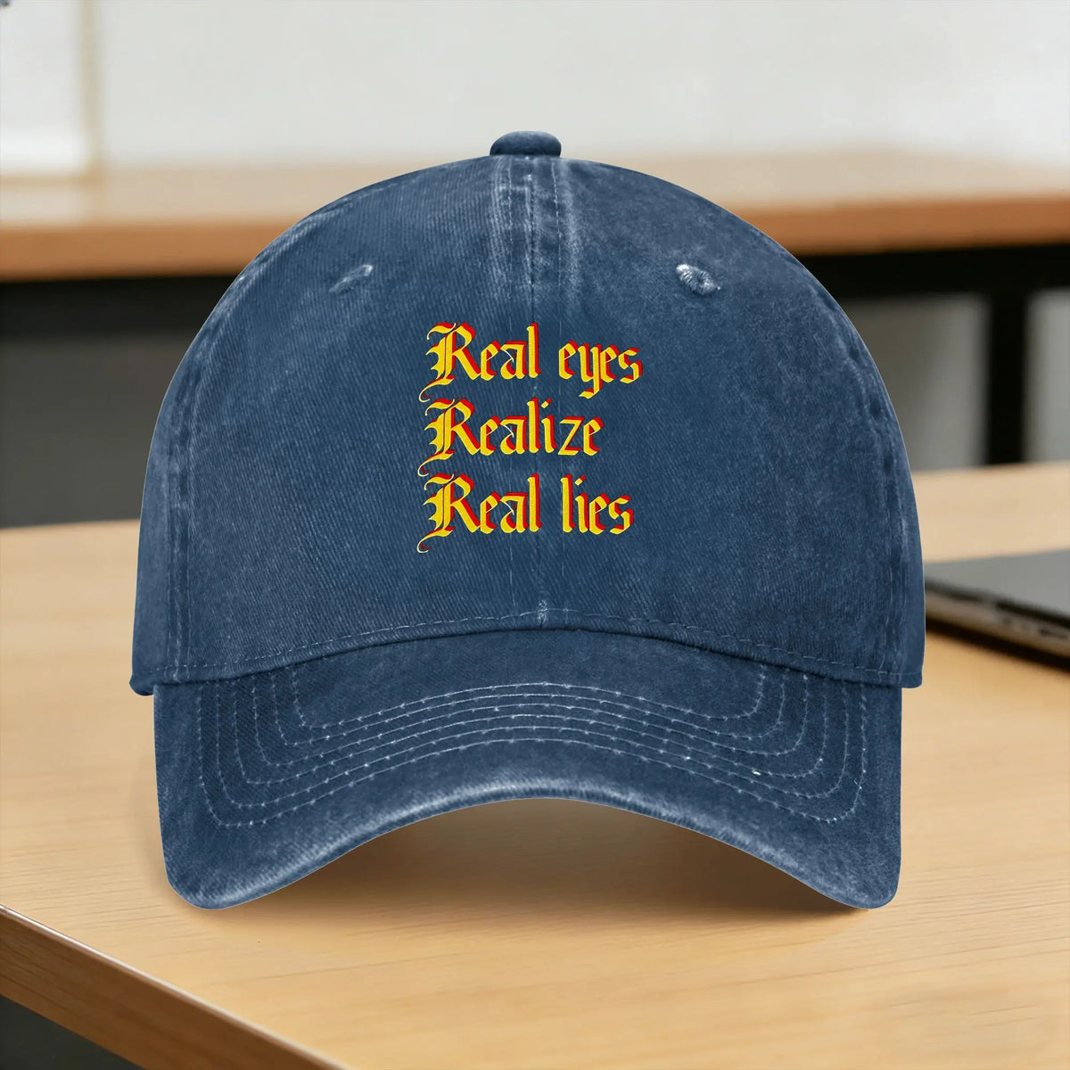 Real Eyes Realize Real Lies Washed Baseball Cap
