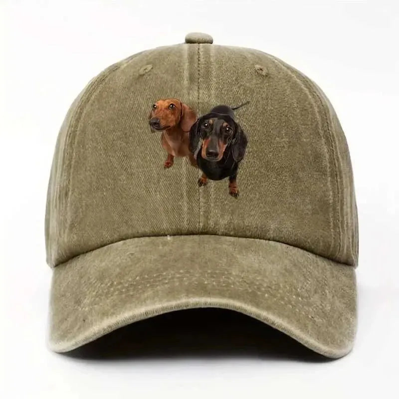 Dachshund Dog Vintage Baseball Cap