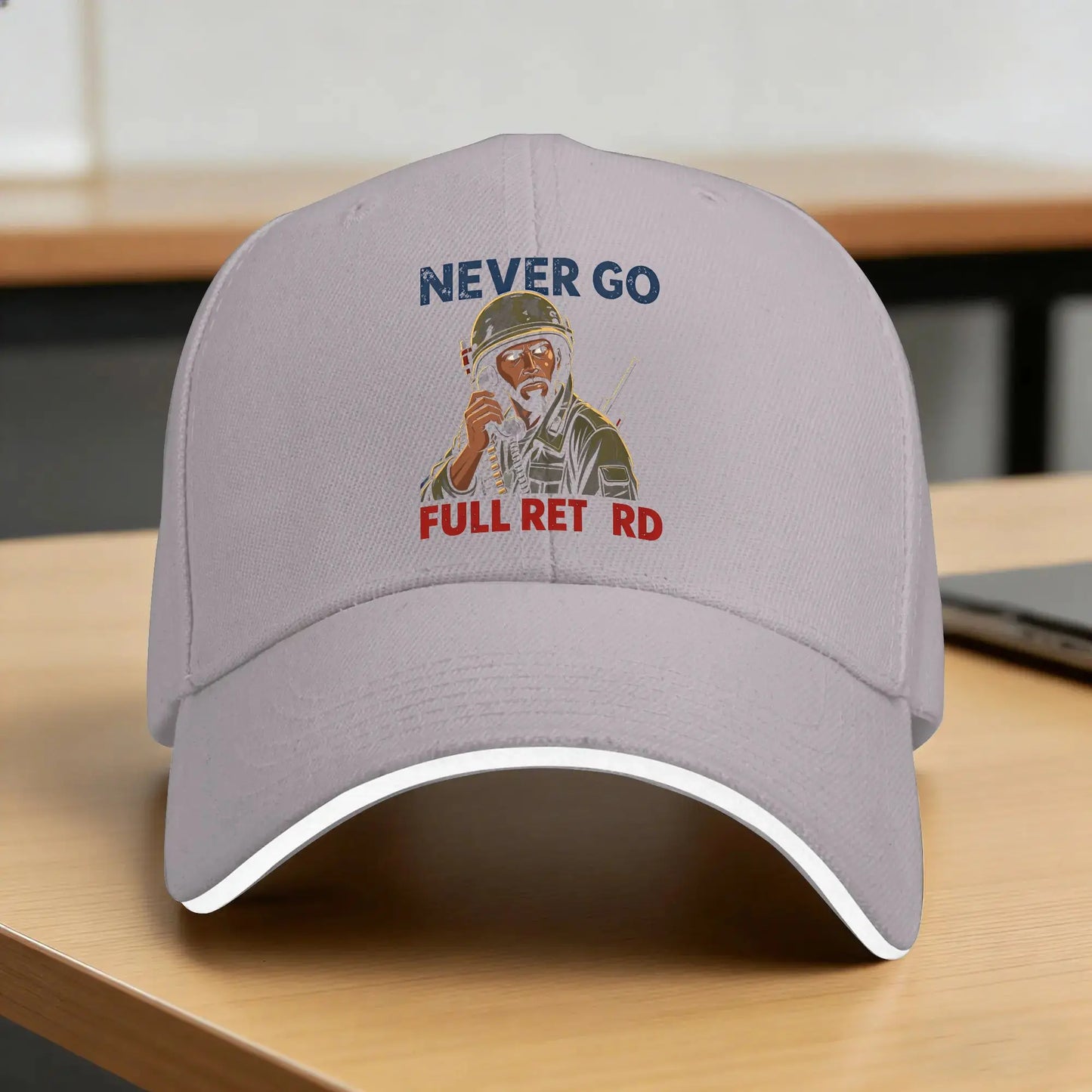 Never Go Full Retro Graphic Baseball Cap