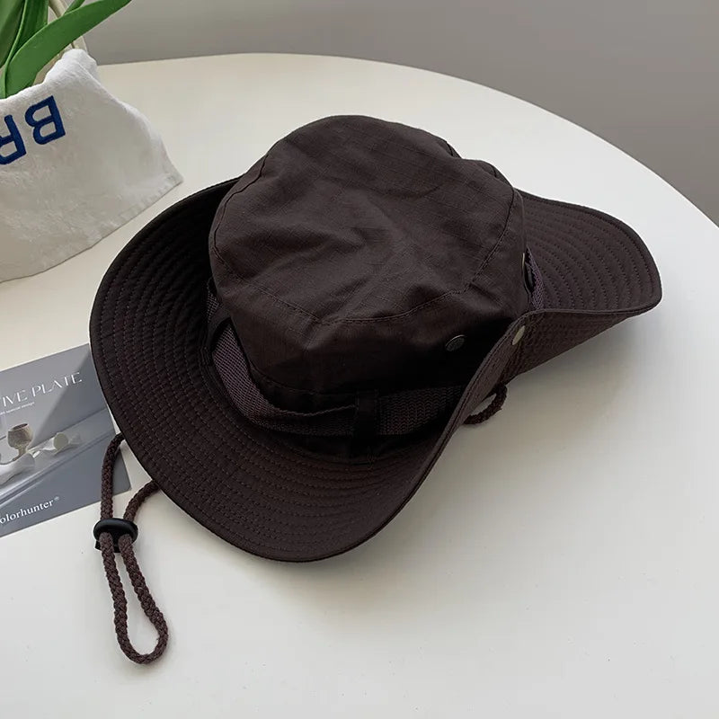 Large Brim Outdoor Fishing Sun Protection Bucket Hat