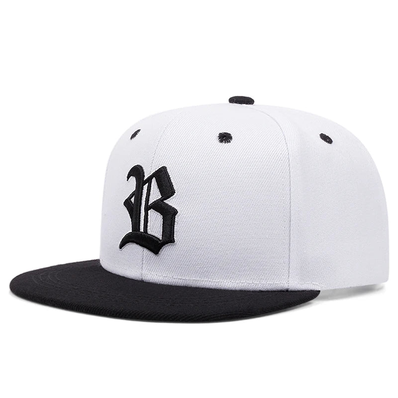 Gothic Letter B Hip Hop Snapback Cap
