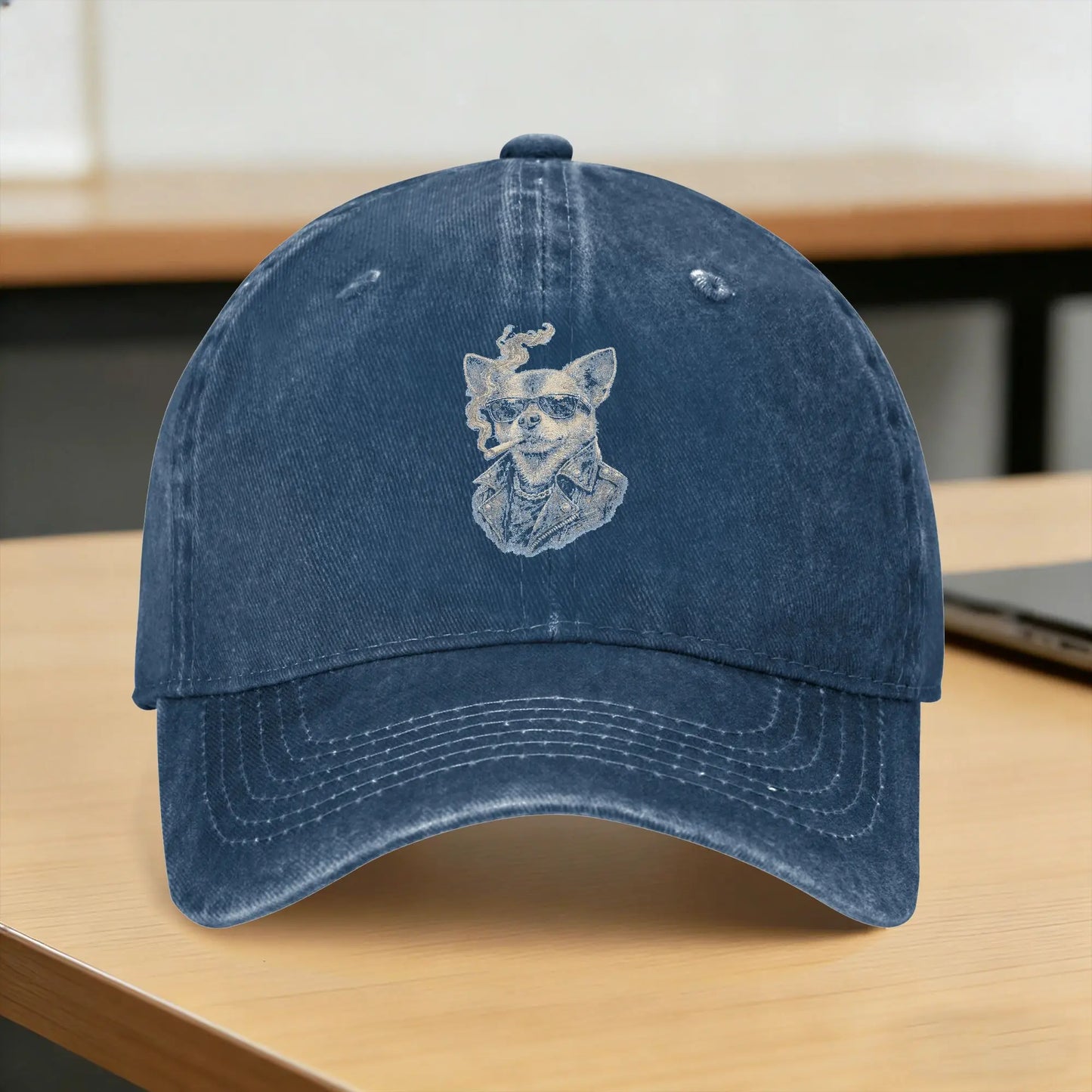 Funny Chihuahua Meme Washed Baseball Cap