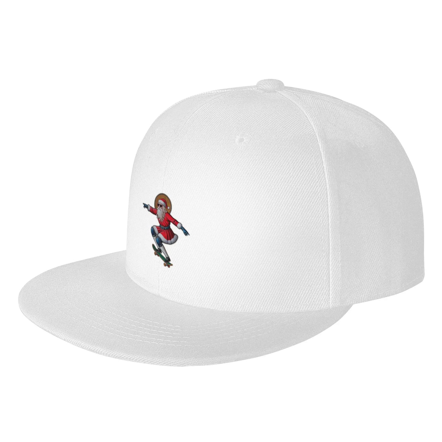 Santa Claus Skateboarding Snapback Cap