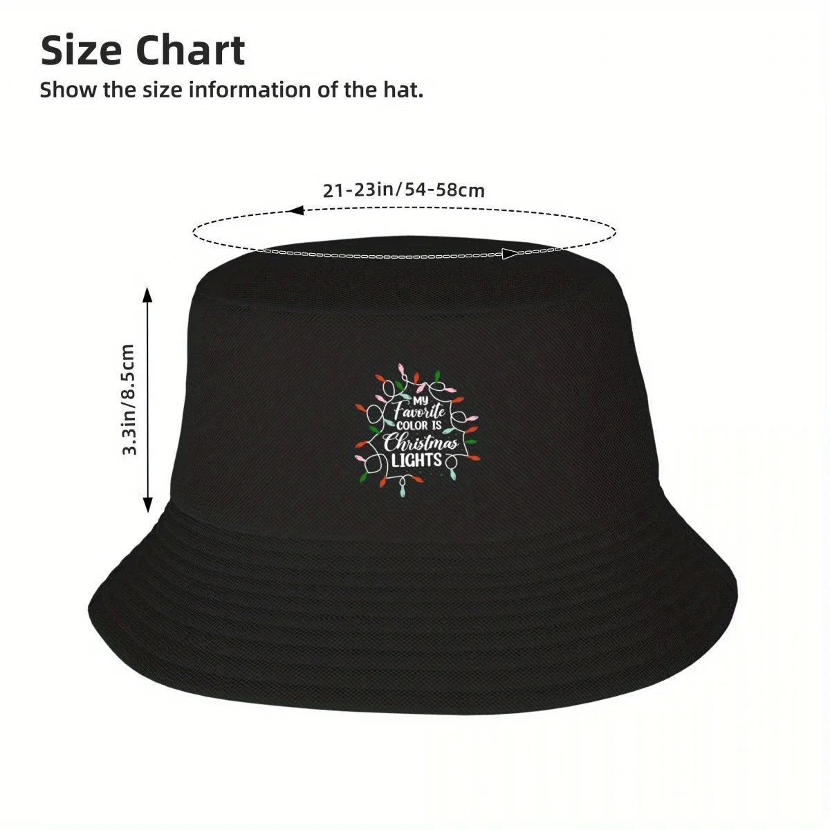 My Favorite Color Is Christmas Lights Bucket Hat