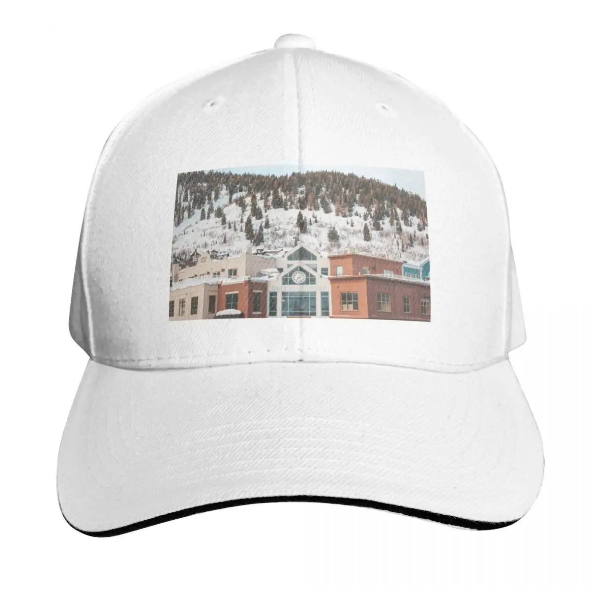 Park City Utah Old Town Winter Mountains Baseball Cap