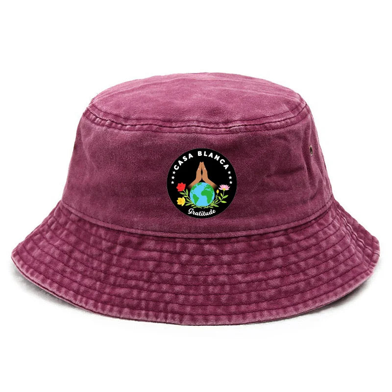 Custom Washed Cotton Bucket Hat Beach Vacation Style