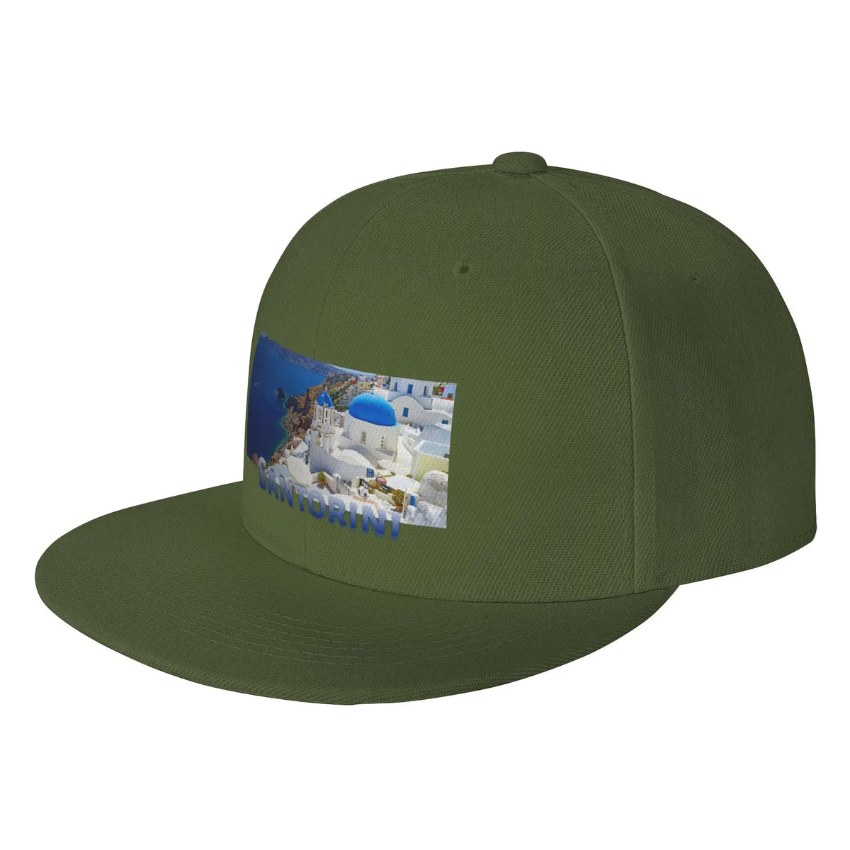 Santorini Greek Islands Callisc Flat Brim Snapback Cap