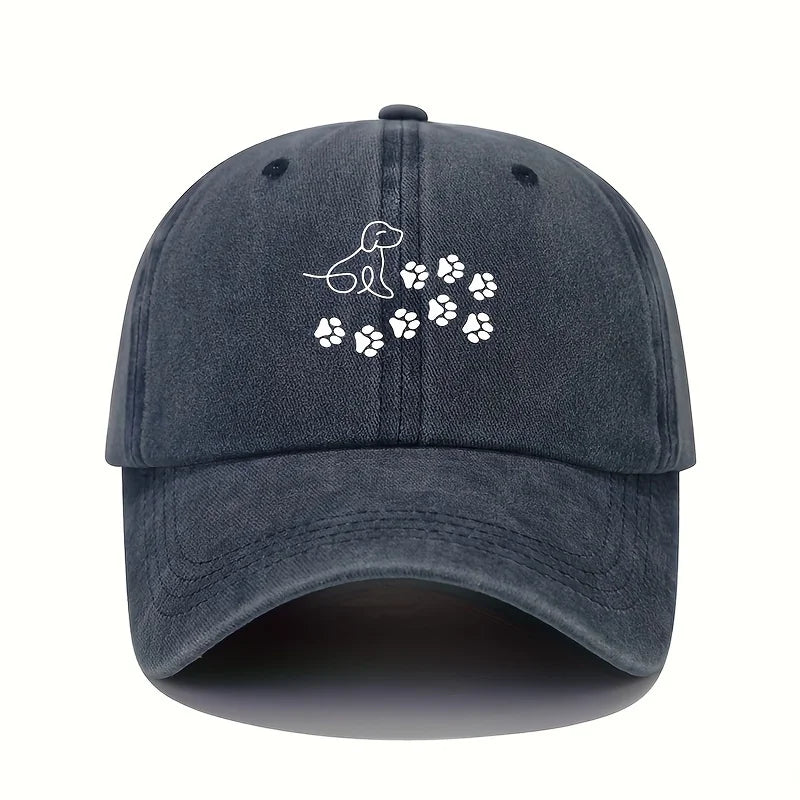 Cute Dog Paw Print Baseball Cap