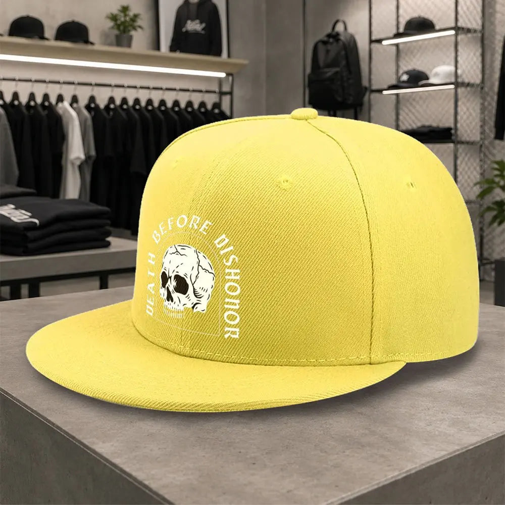 New Skull Unisex All Match Flat Brim Cap
