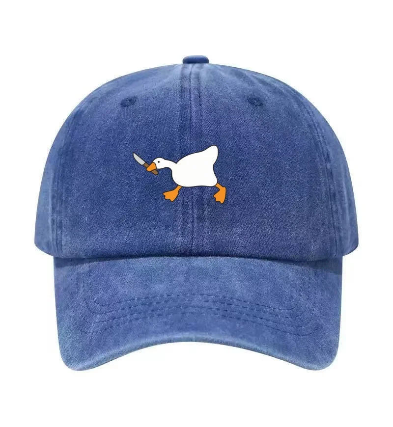 Goose Knife Graphic Washed Cotton Baseball Cap