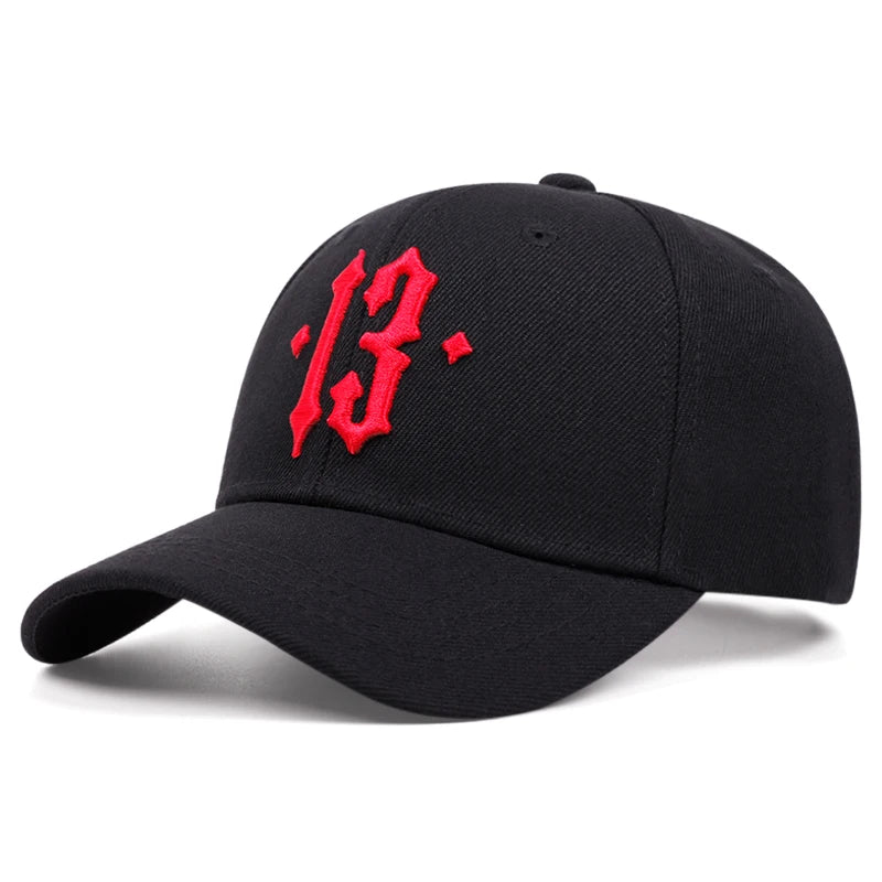 13 Number Embroidery Baseball Cap For Men Cotton Outdoors